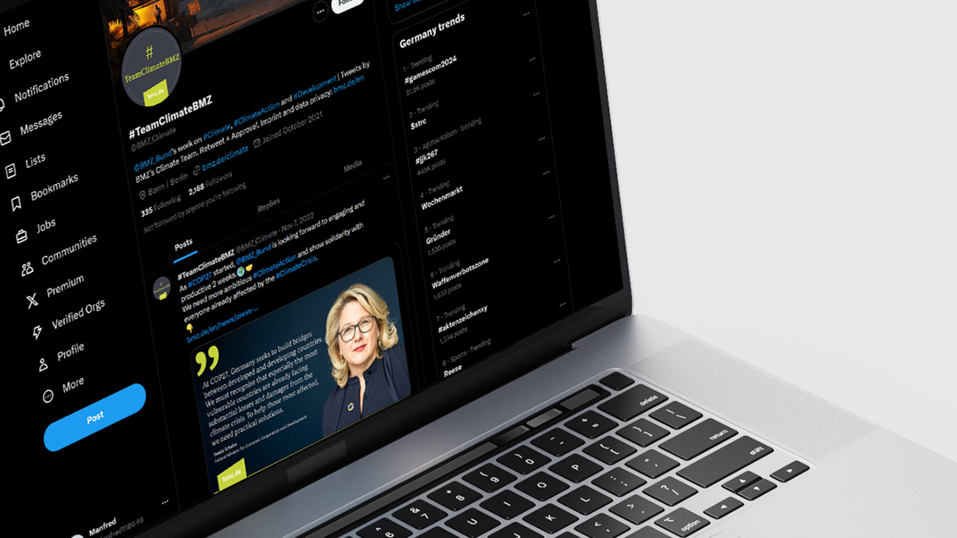 Social media quote card featuring Federal Minister Svenja Schulze